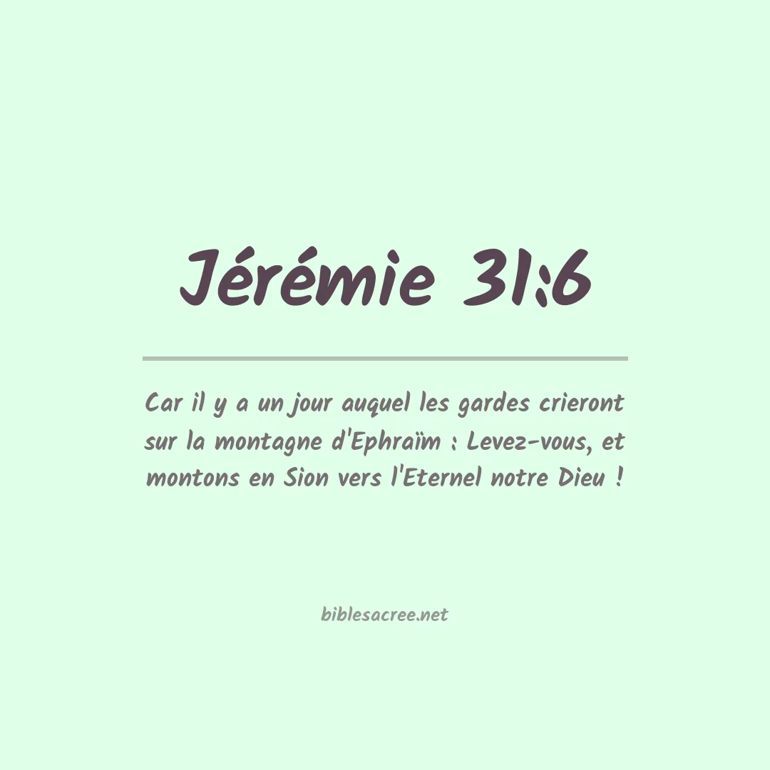 Jérémie - 31:6