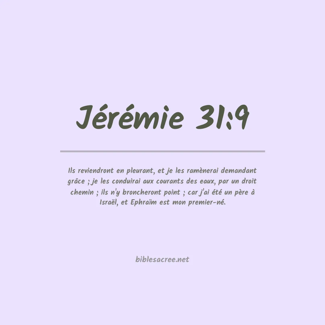 Jérémie - 31:9
