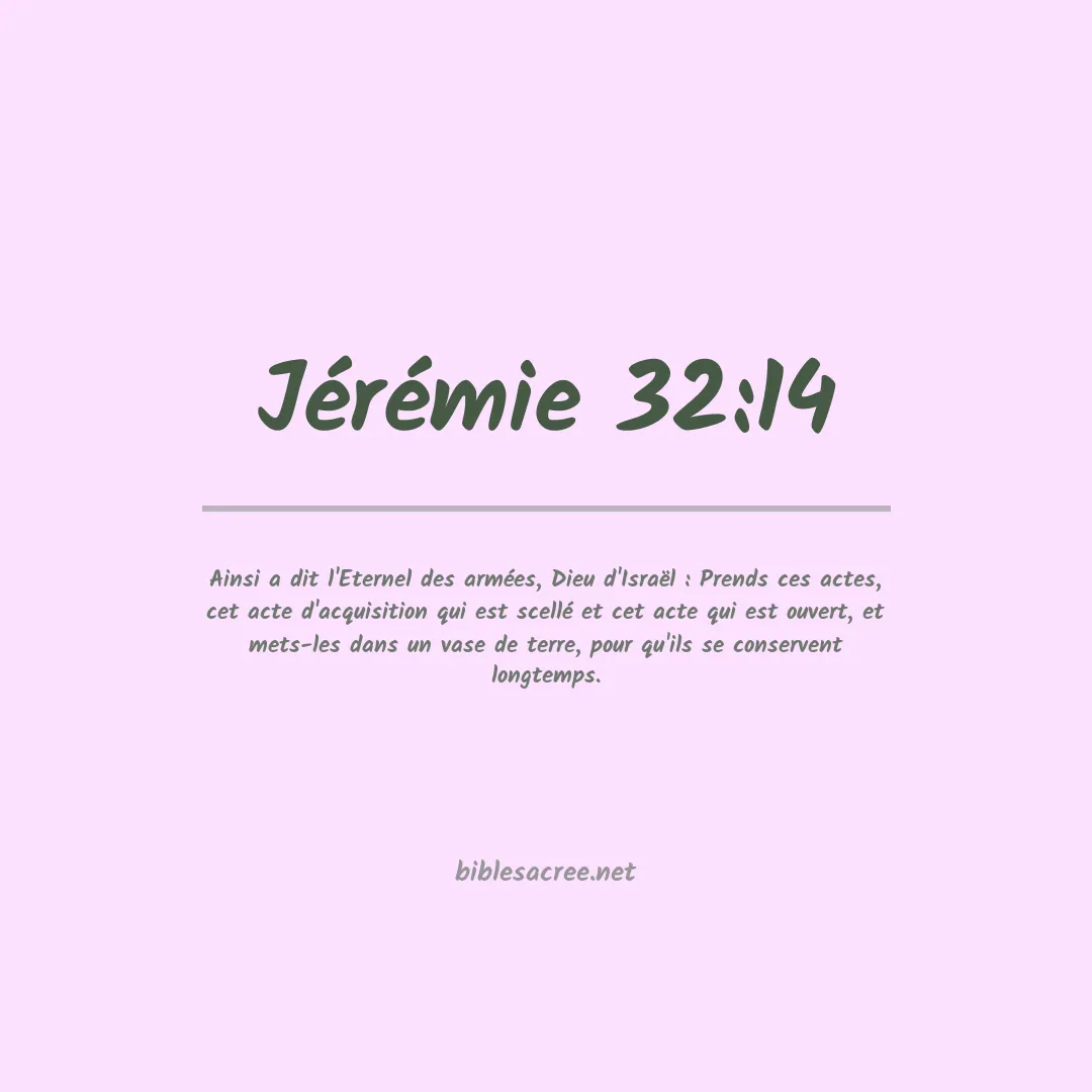 Jérémie - 32:14