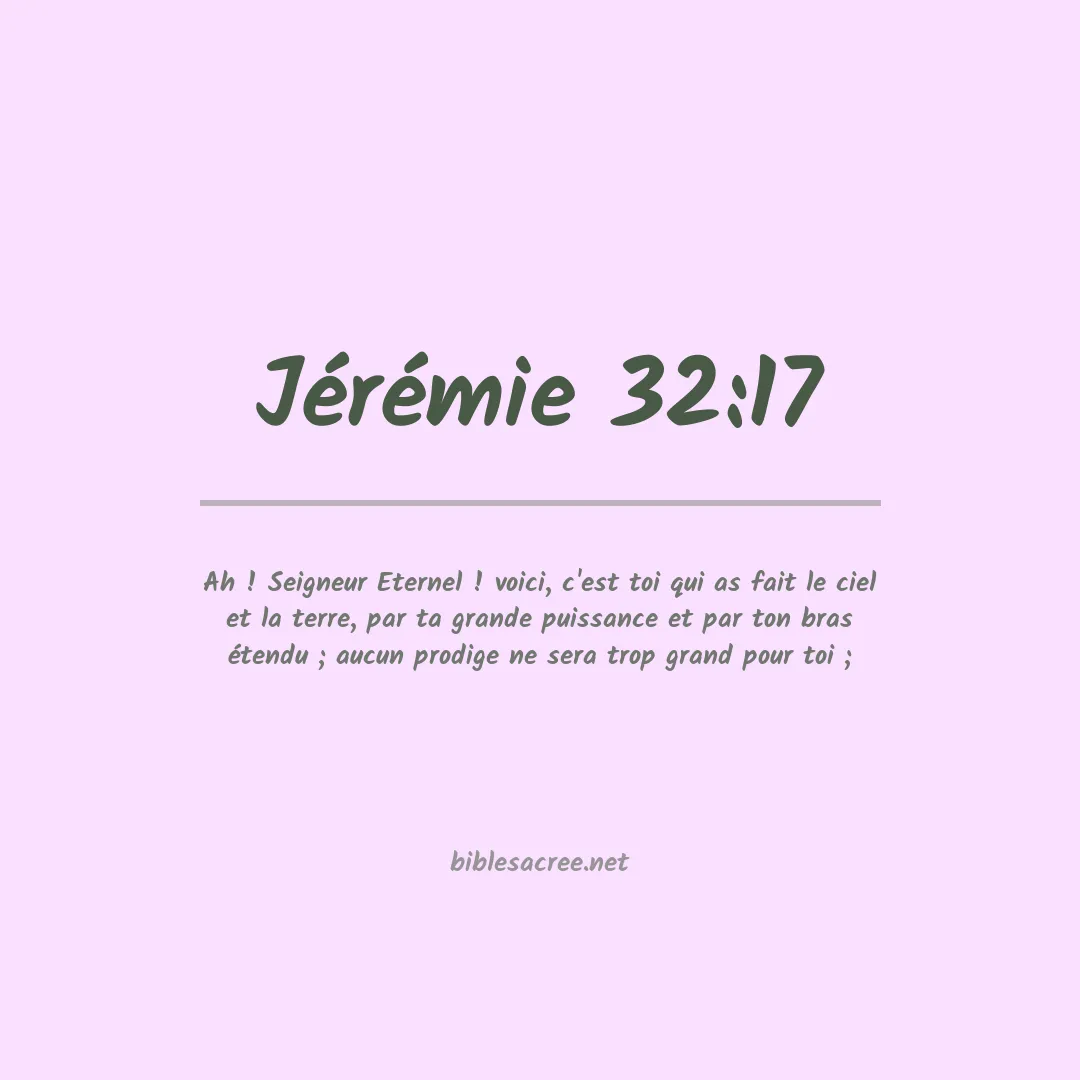 Jérémie - 32:17