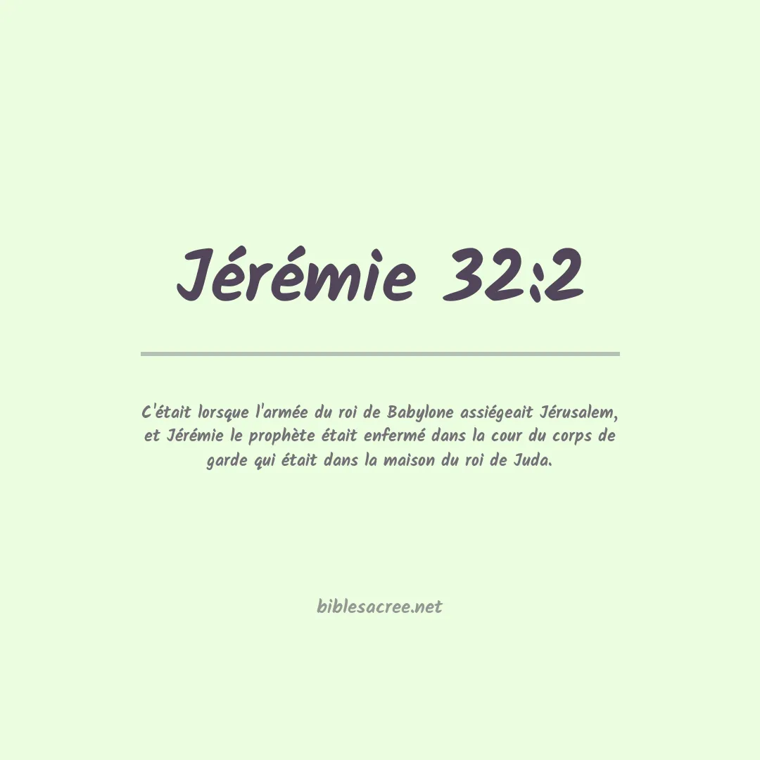 Jérémie - 32:2