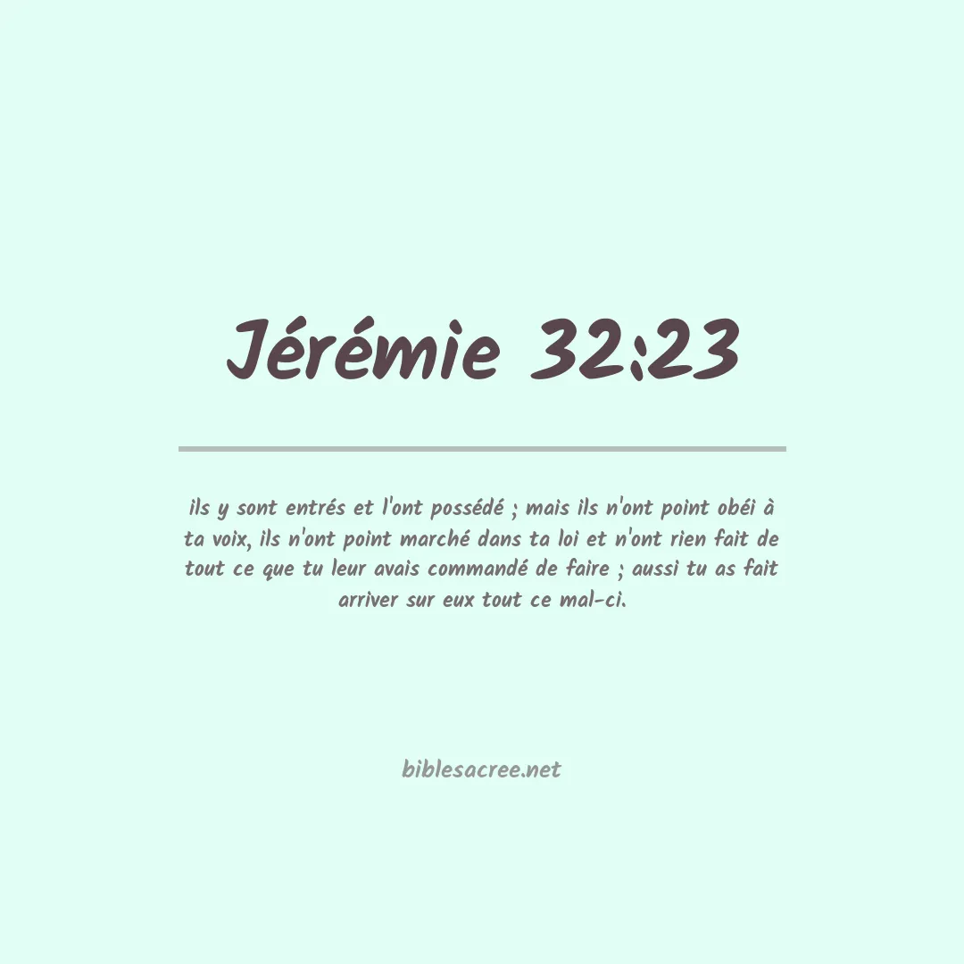 Jérémie - 32:23