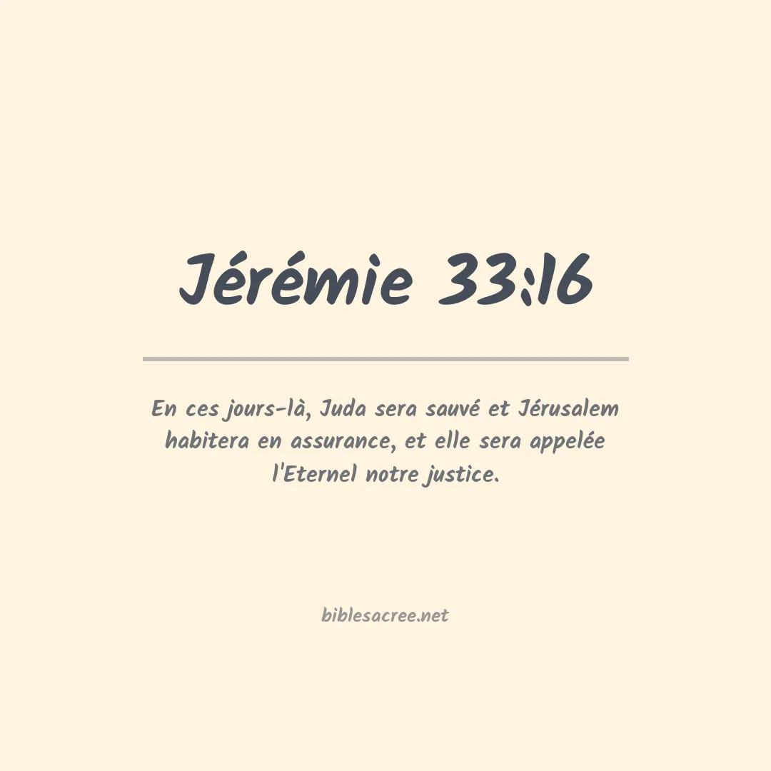 Jérémie - 33:16