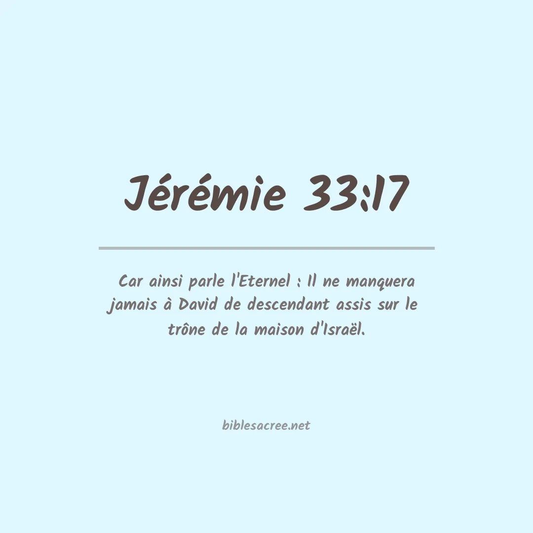 Jérémie - 33:17