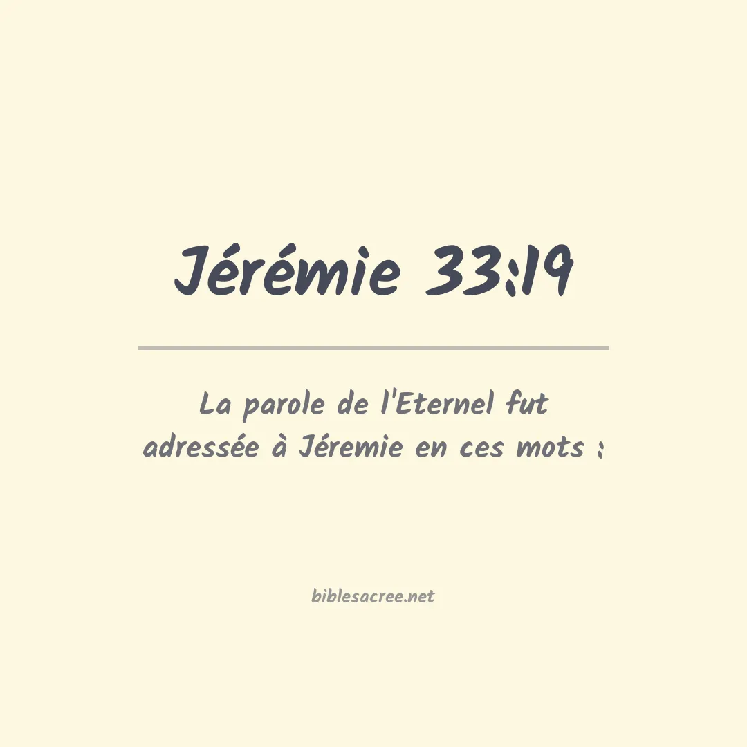 Jérémie - 33:19
