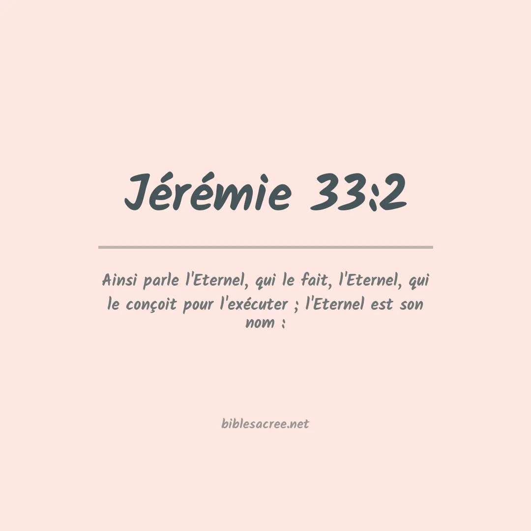 Jérémie - 33:2