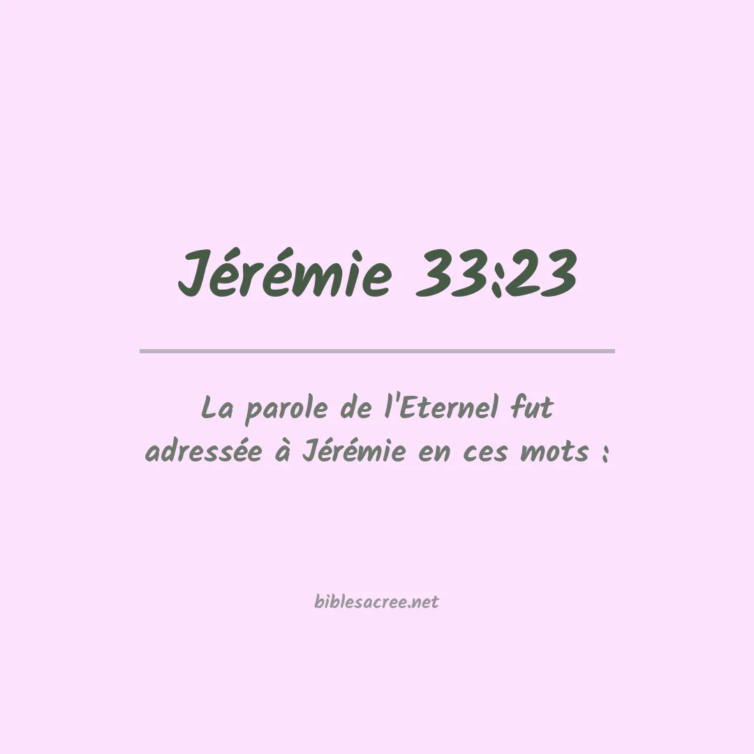 Jérémie - 33:23