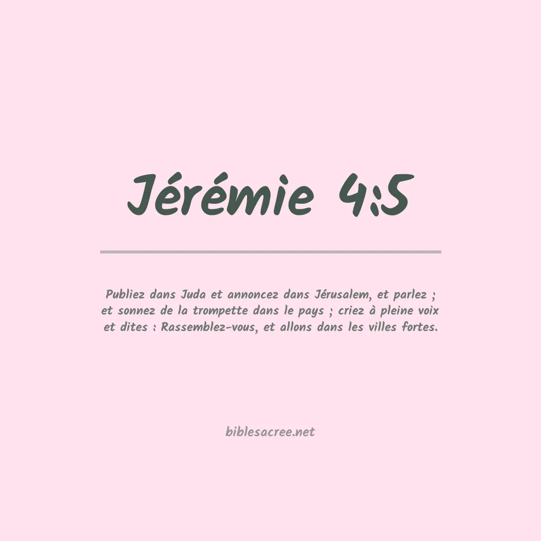 Jérémie - 4:5