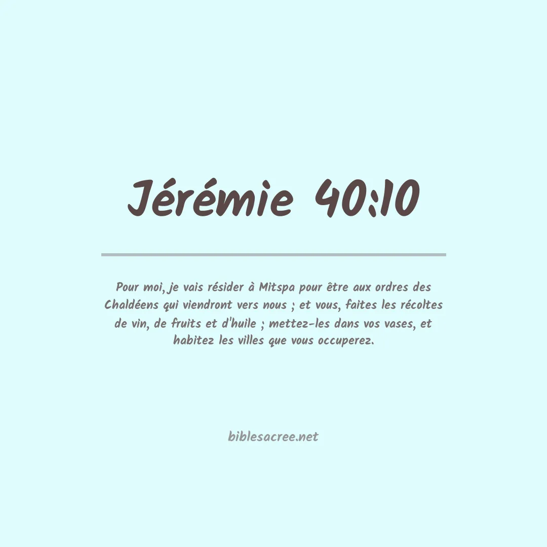Jérémie - 40:10