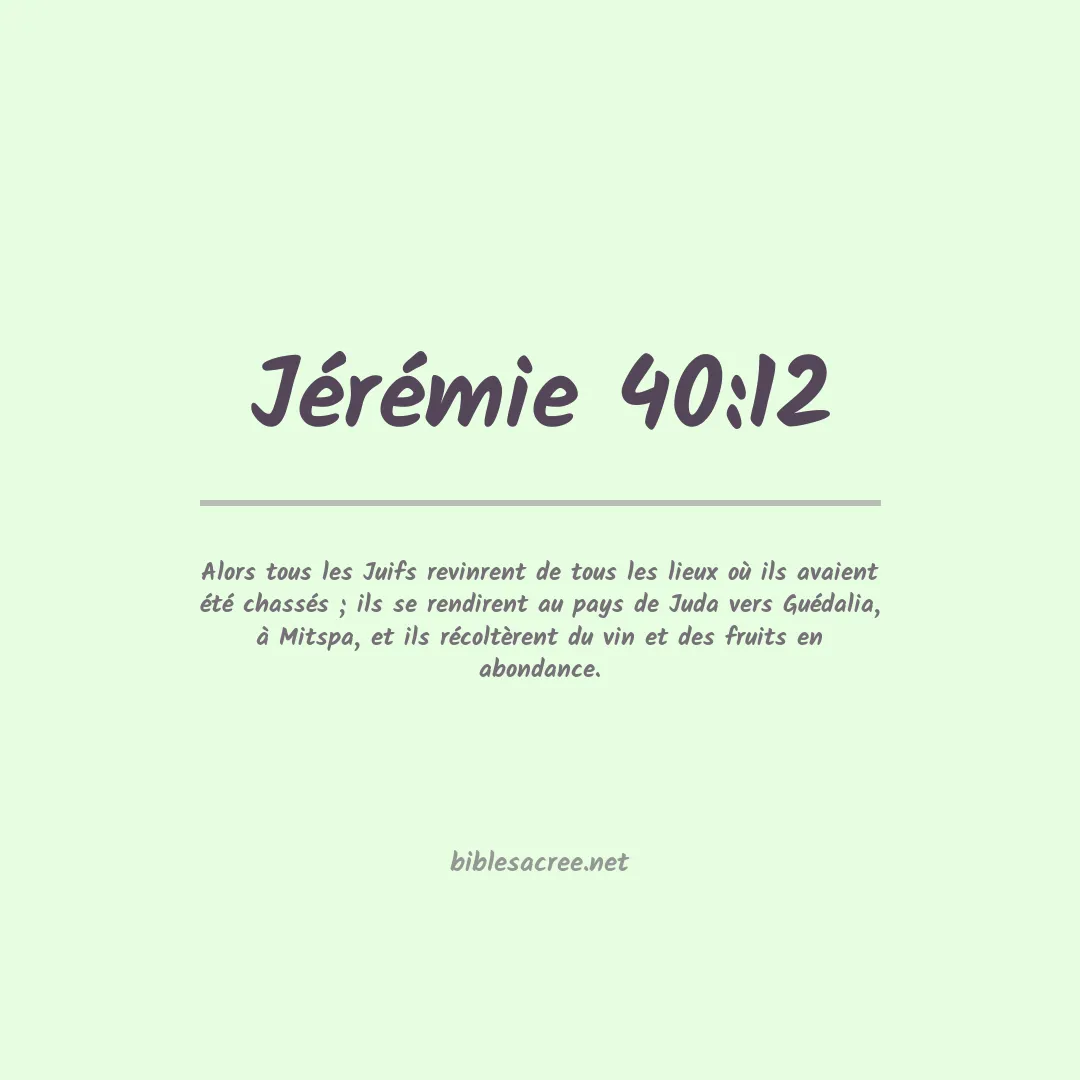 Jérémie - 40:12