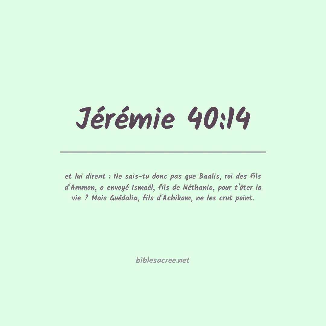 Jérémie - 40:14
