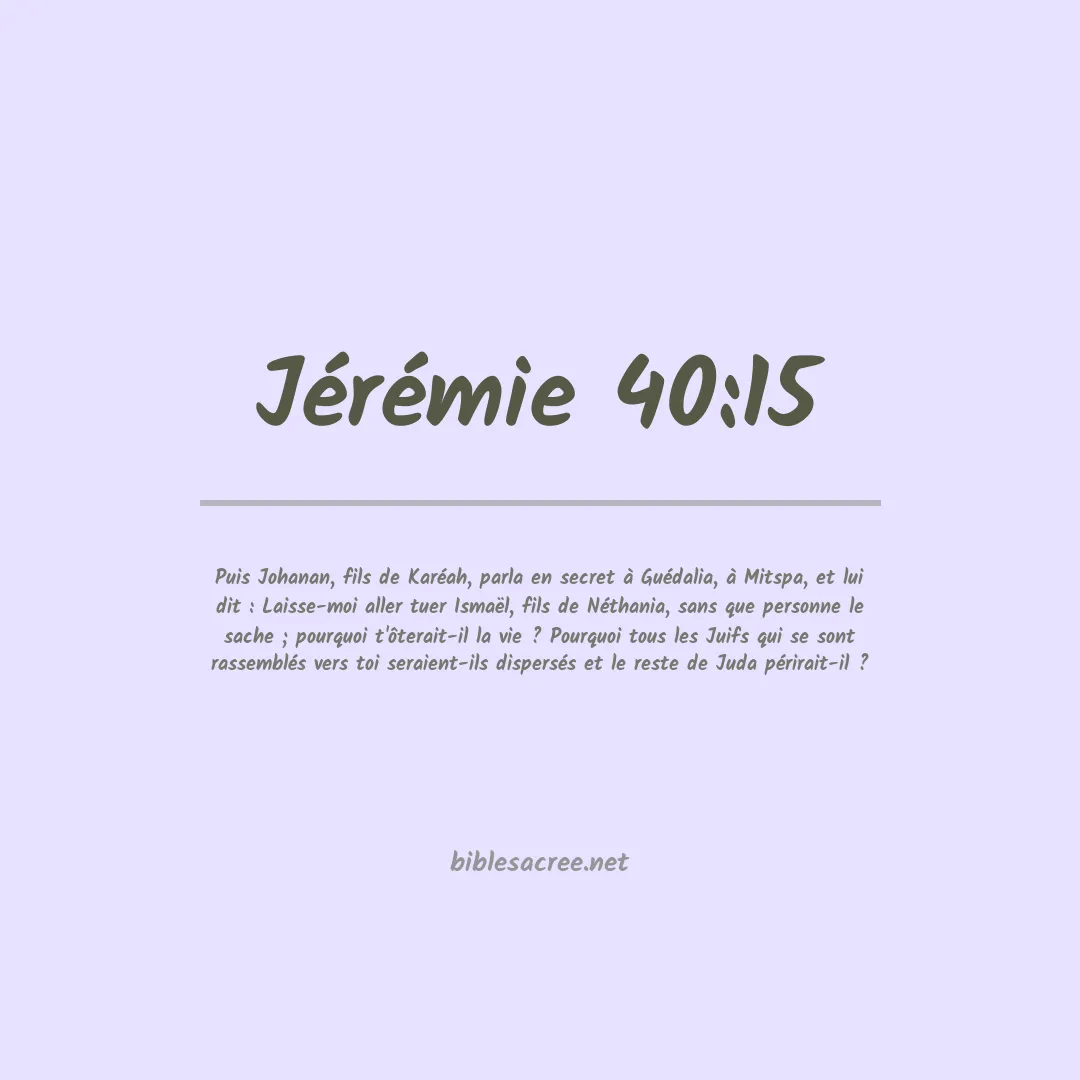Jérémie - 40:15
