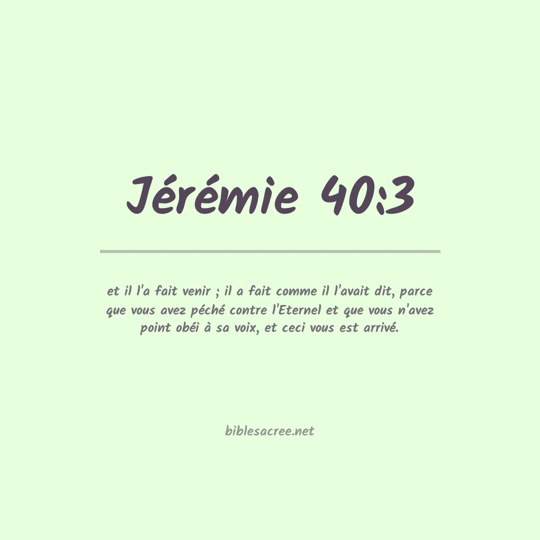 Jérémie - 40:3