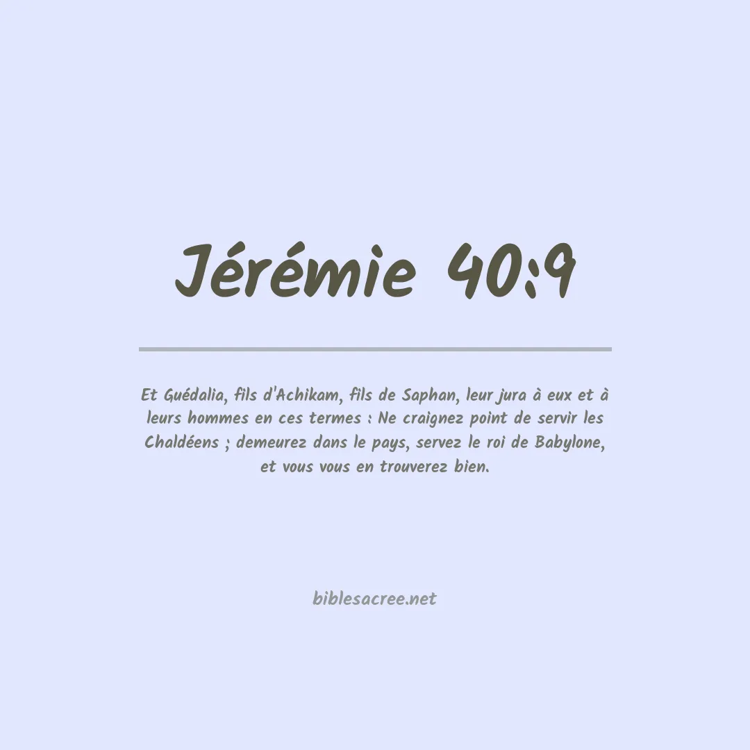 Jérémie - 40:9