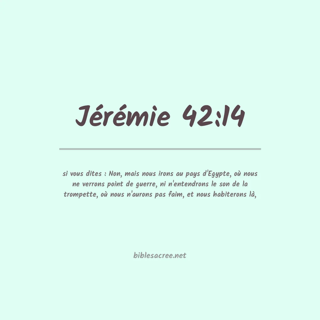 Jérémie - 42:14