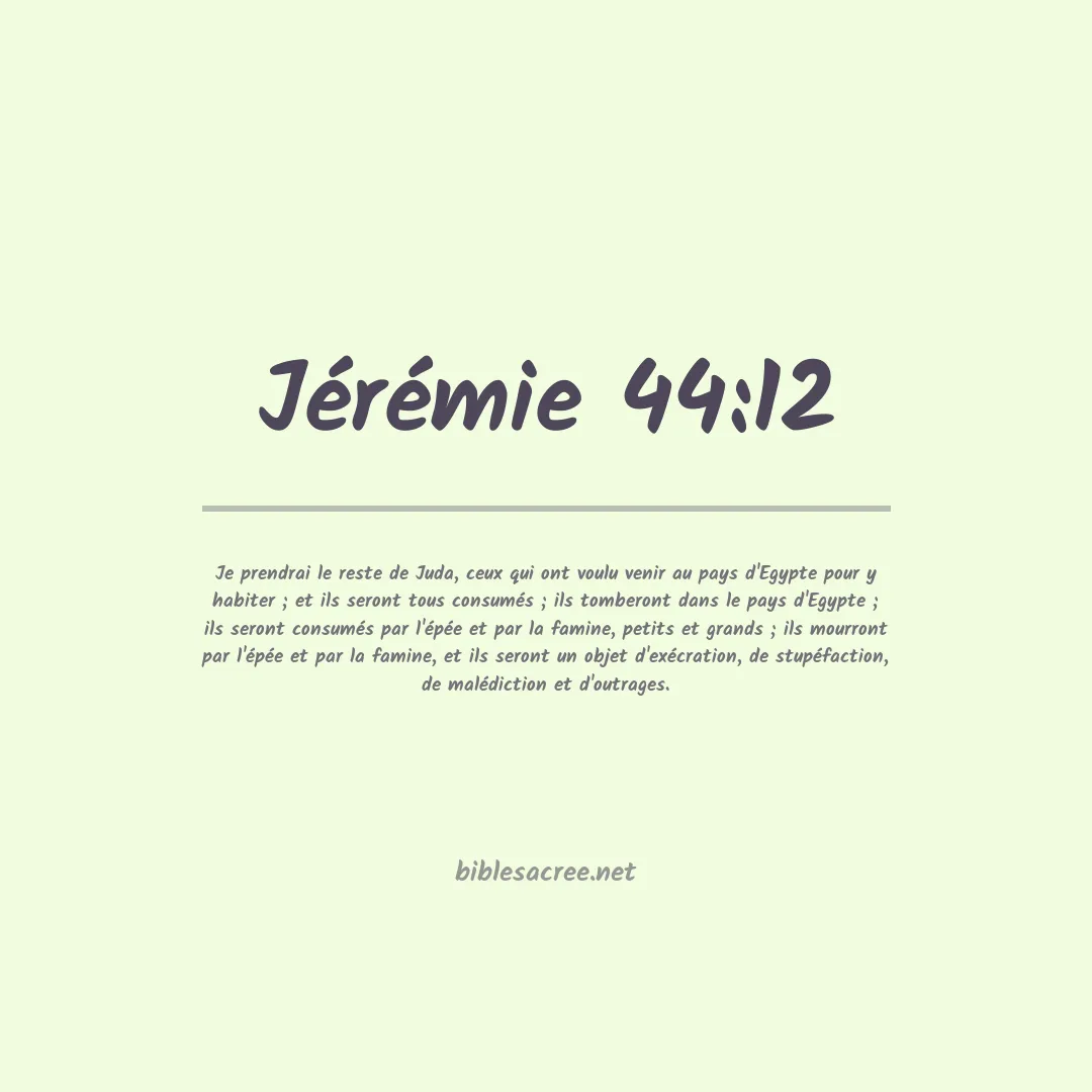 Jérémie - 44:12