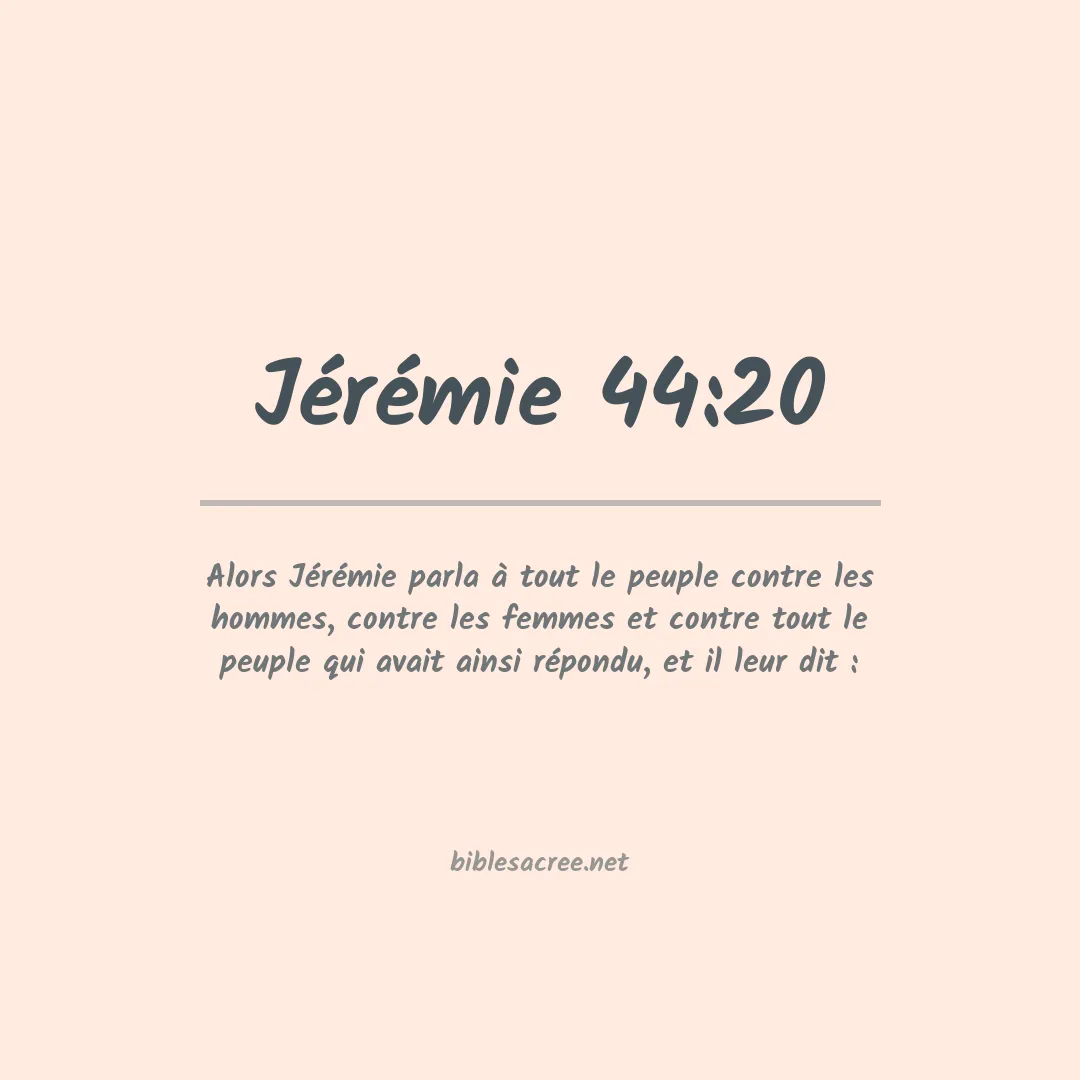 Jérémie - 44:20