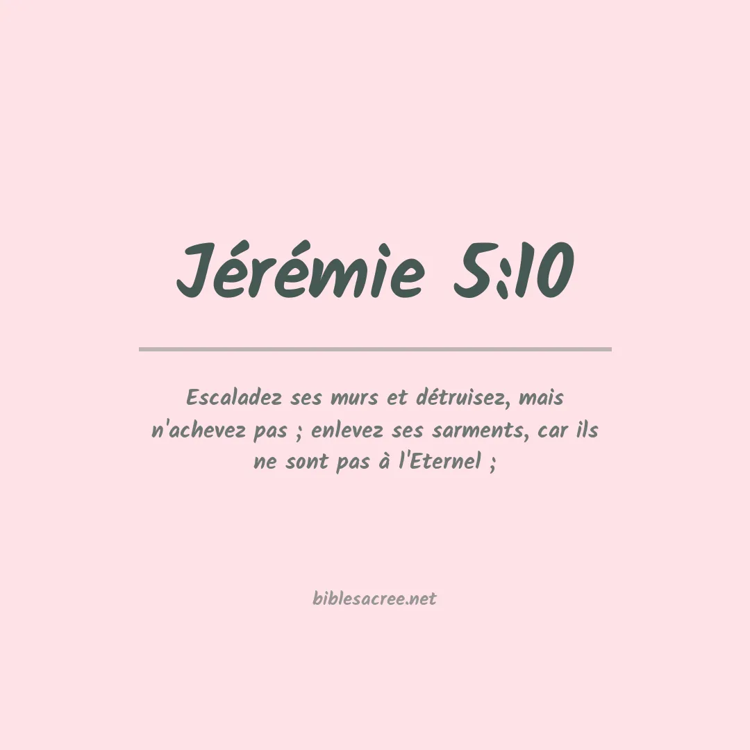 Jérémie - 5:10