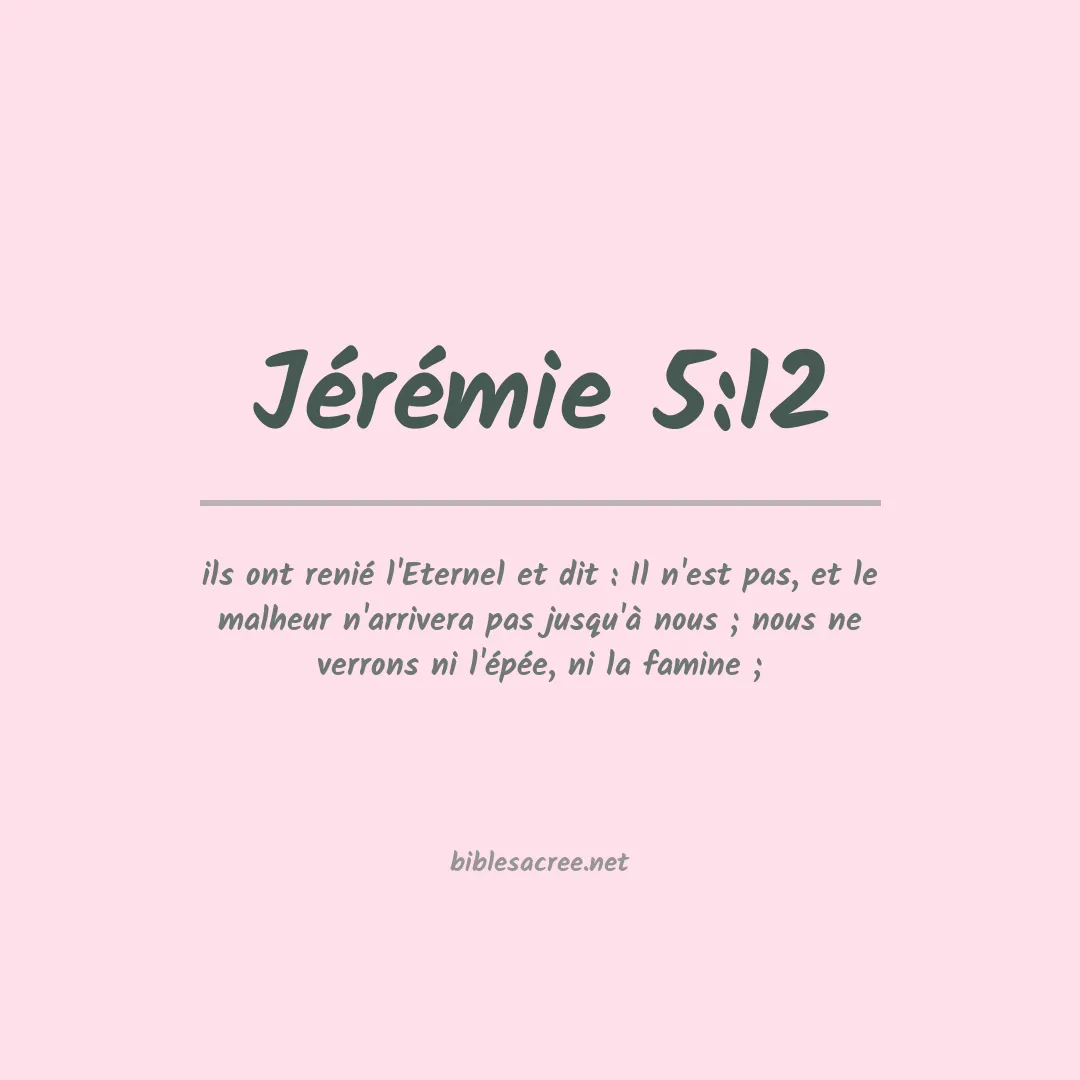 Jérémie - 5:12