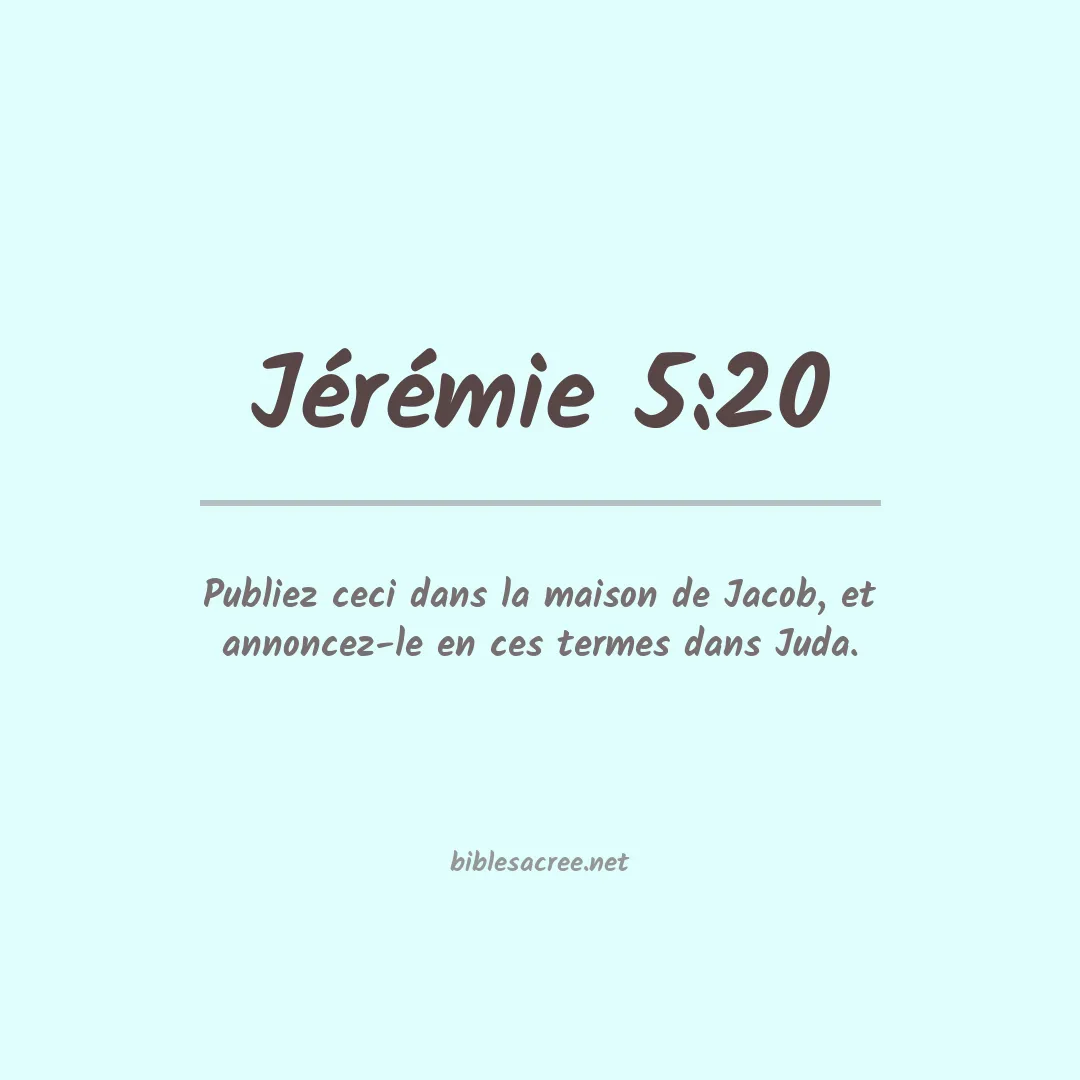 Jérémie - 5:20