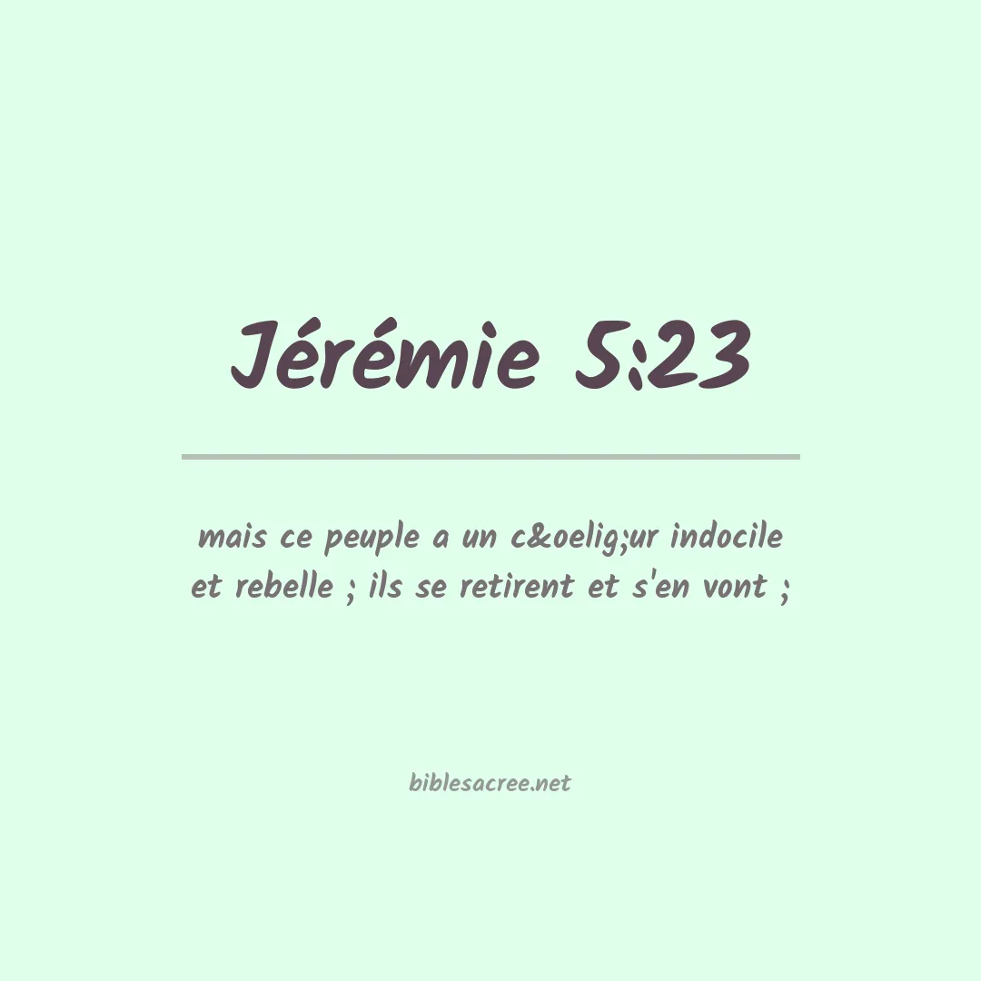 Jérémie - 5:23