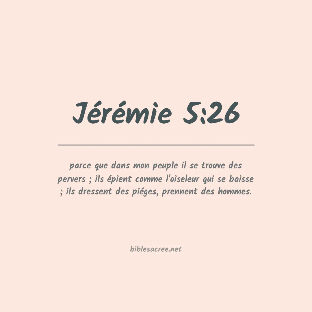 Jérémie - 5:26