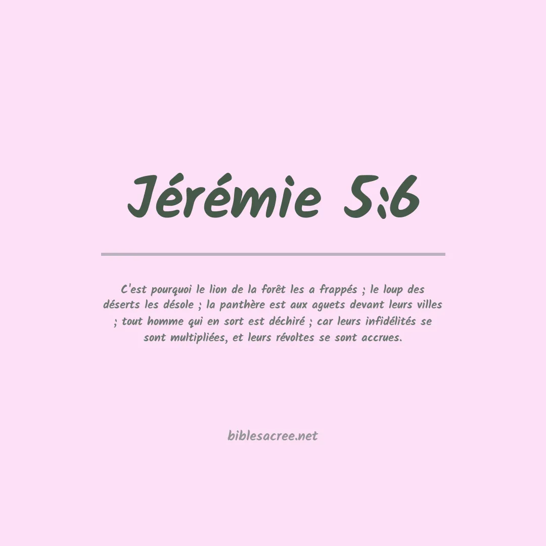 Jérémie - 5:6