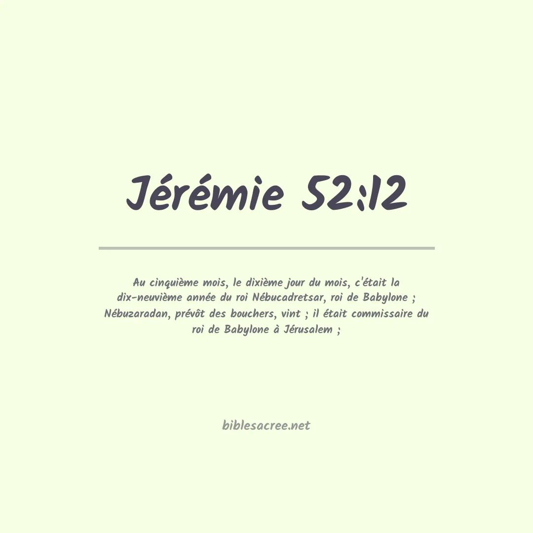 Jérémie - 52:12