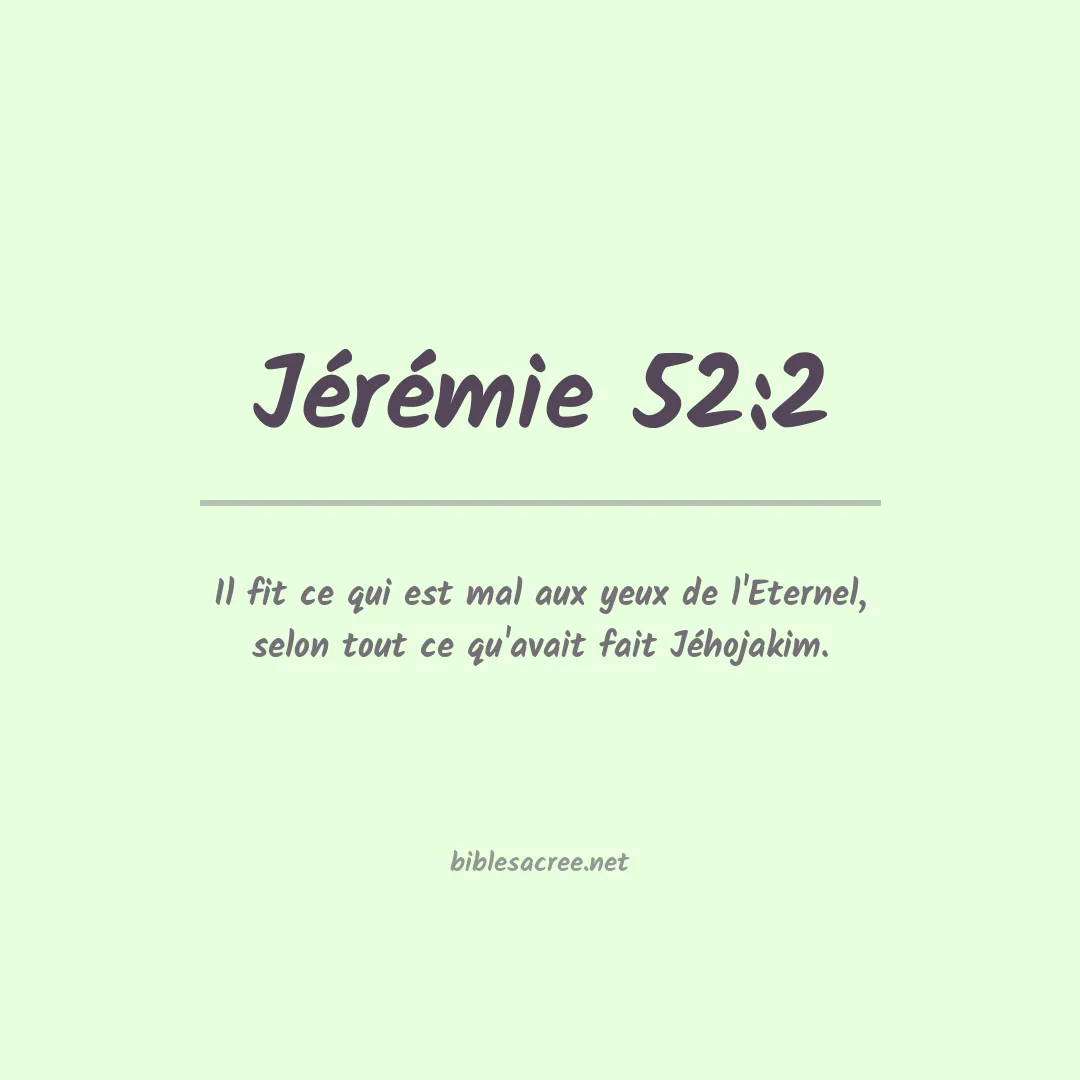 Jérémie - 52:2