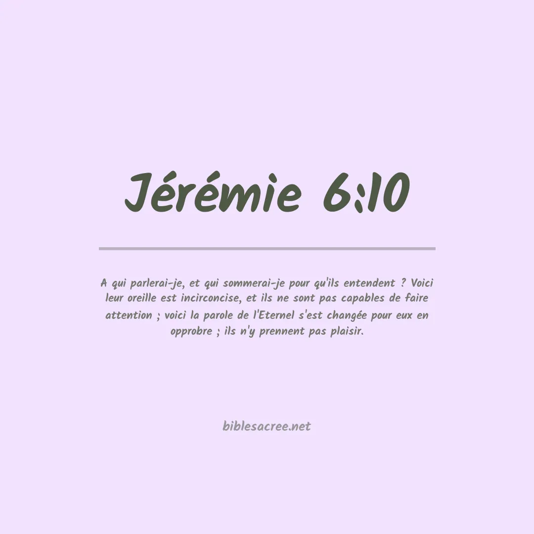 Jérémie - 6:10