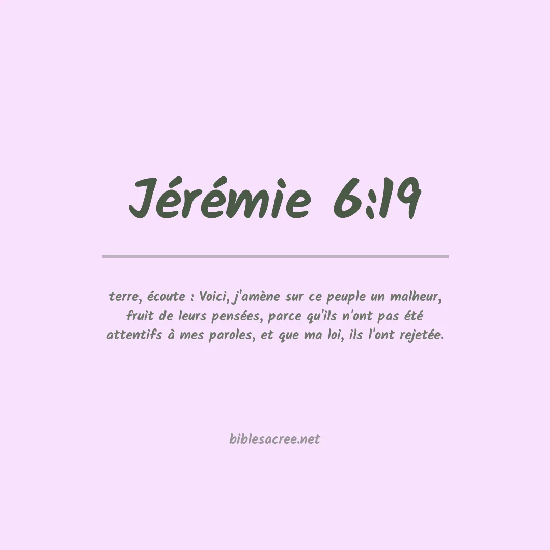 Jérémie - 6:19