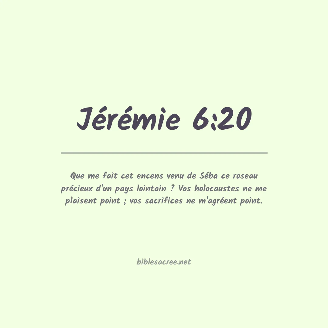 Jérémie - 6:20