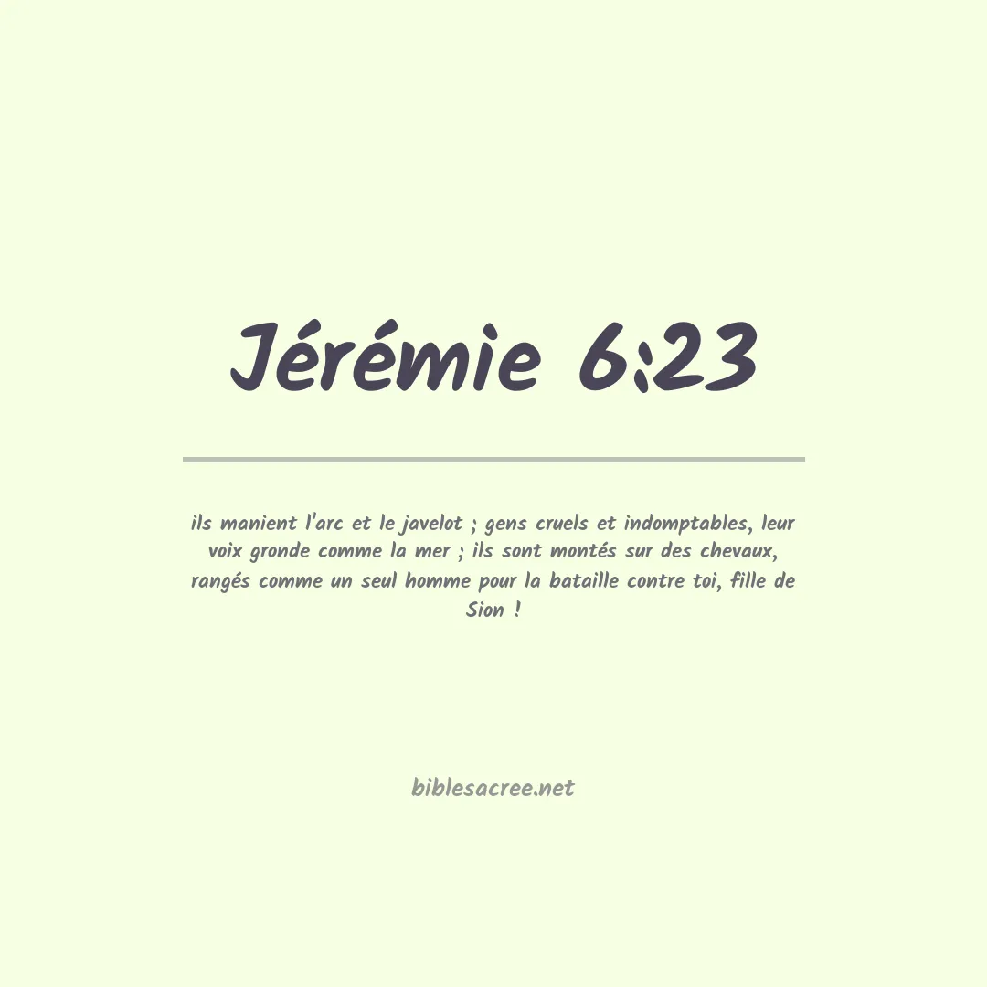 Jérémie - 6:23