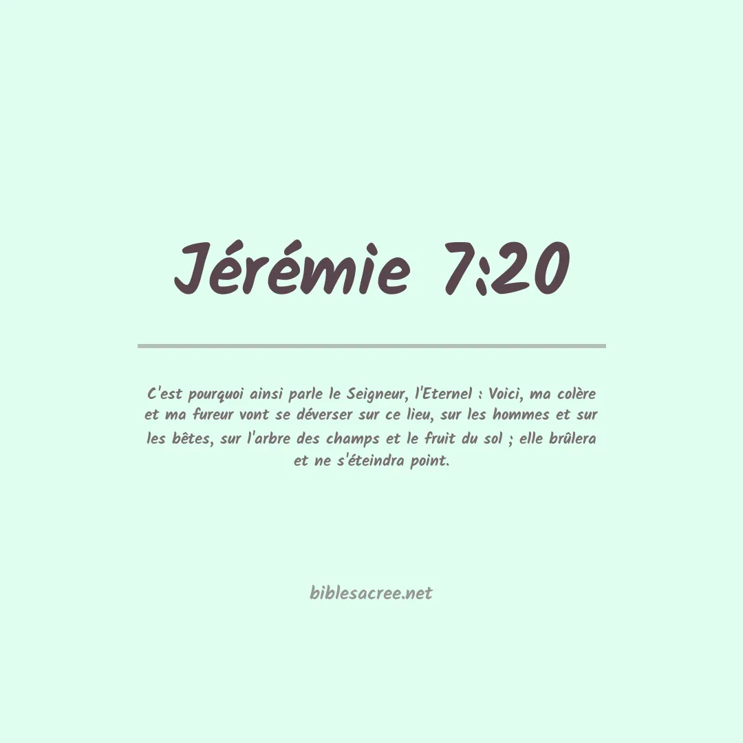 Jérémie - 7:20