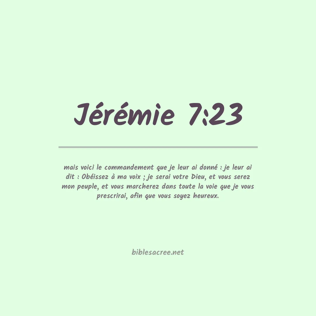 Jérémie - 7:23