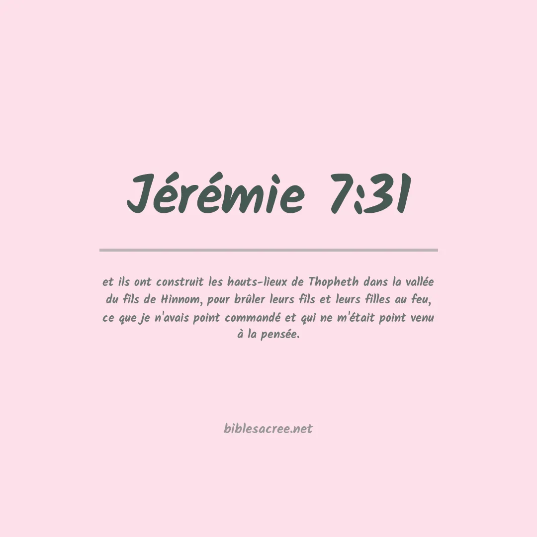 Jérémie - 7:31