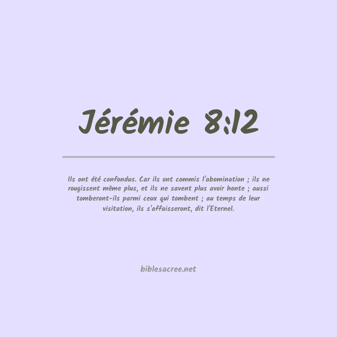 Jérémie - 8:12