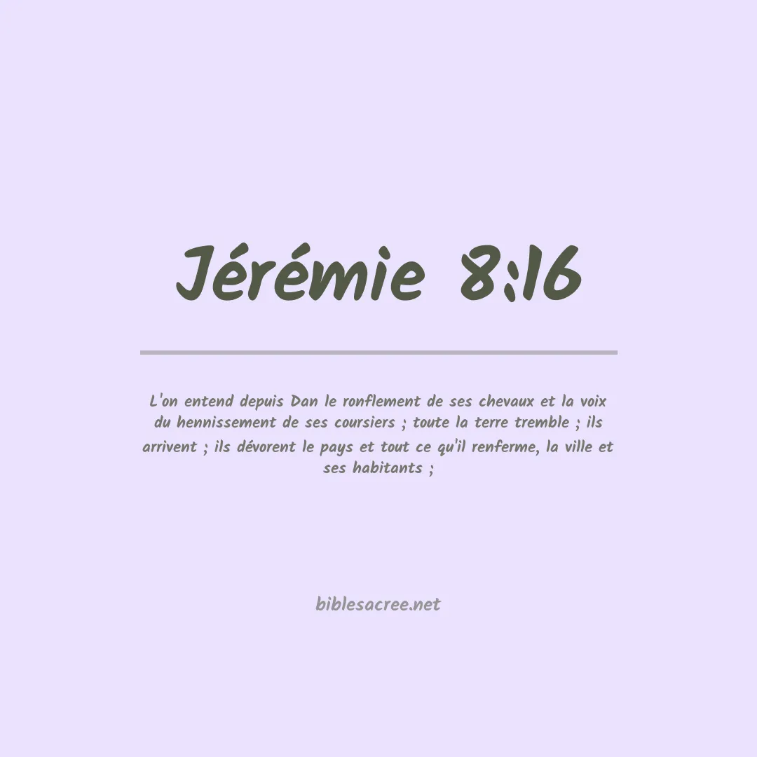 Jérémie - 8:16