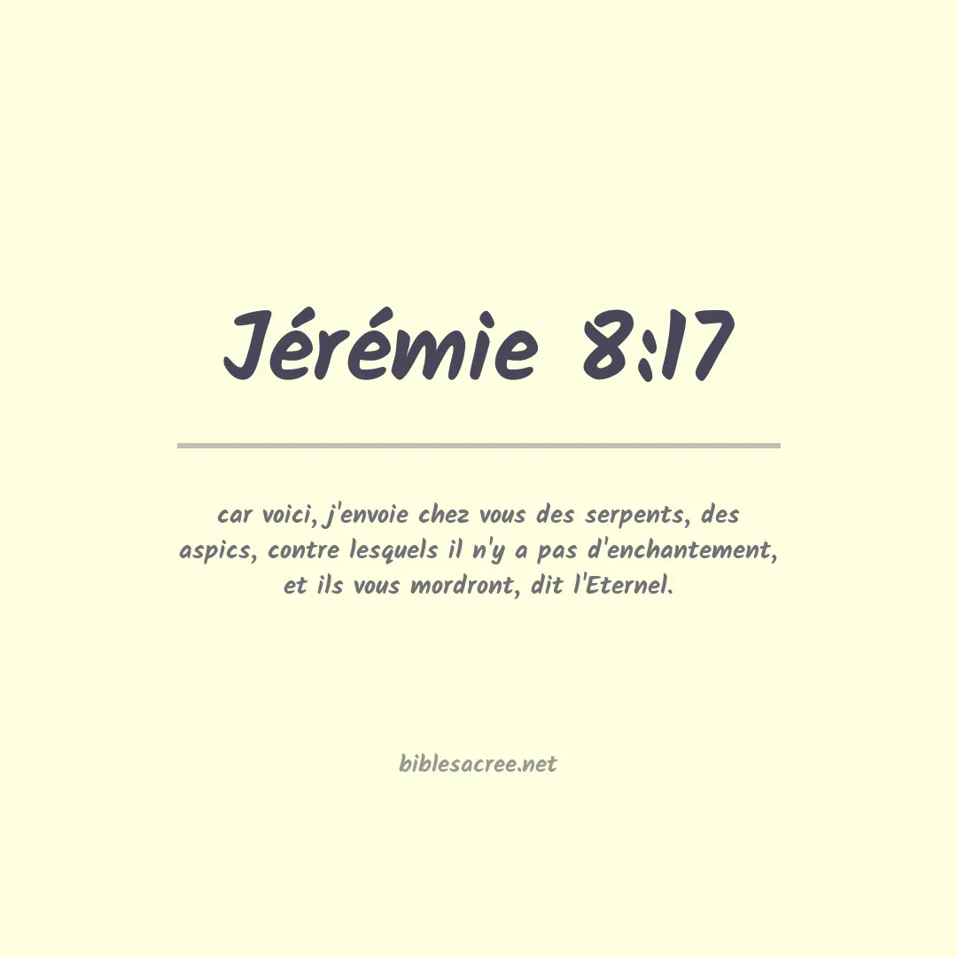 Jérémie - 8:17