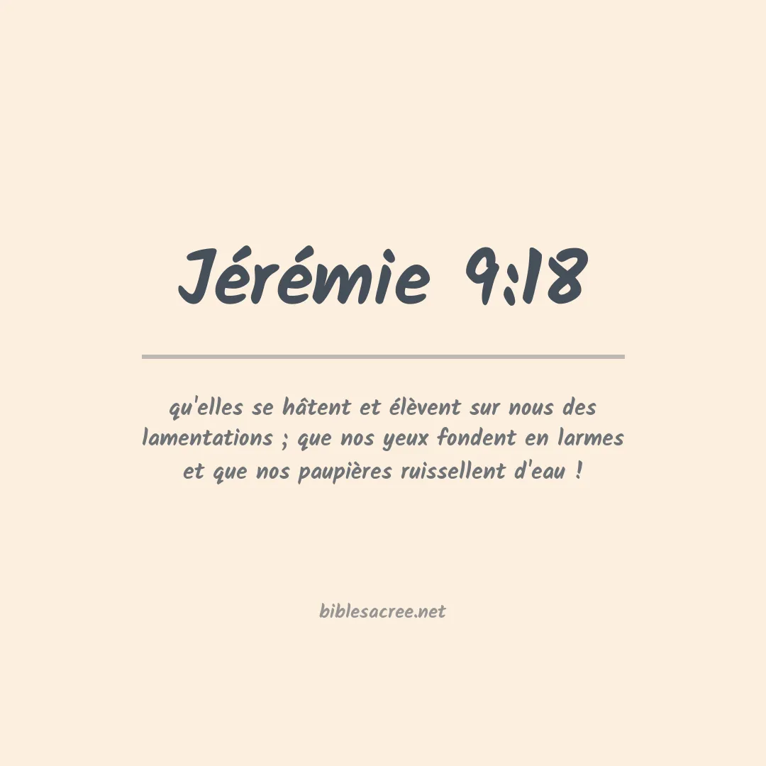 Jérémie - 9:18