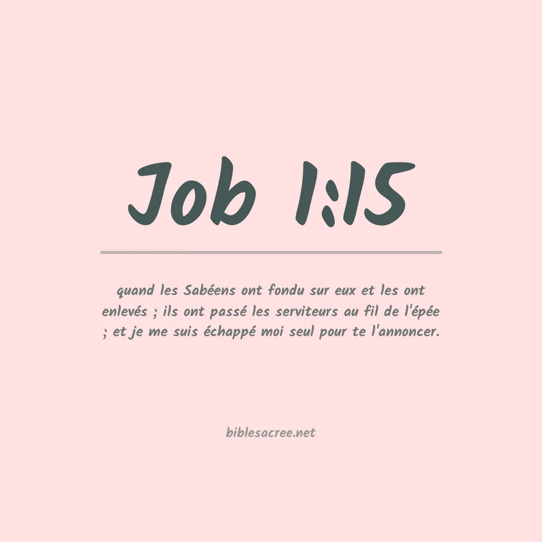Job - 1:15