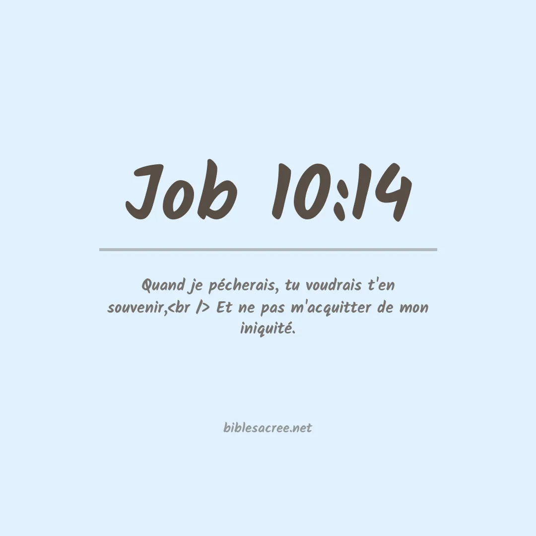 Job - 10:14