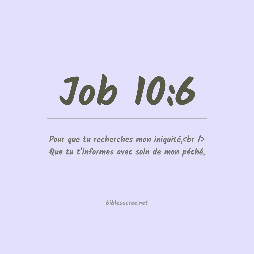 Job - 10:6
