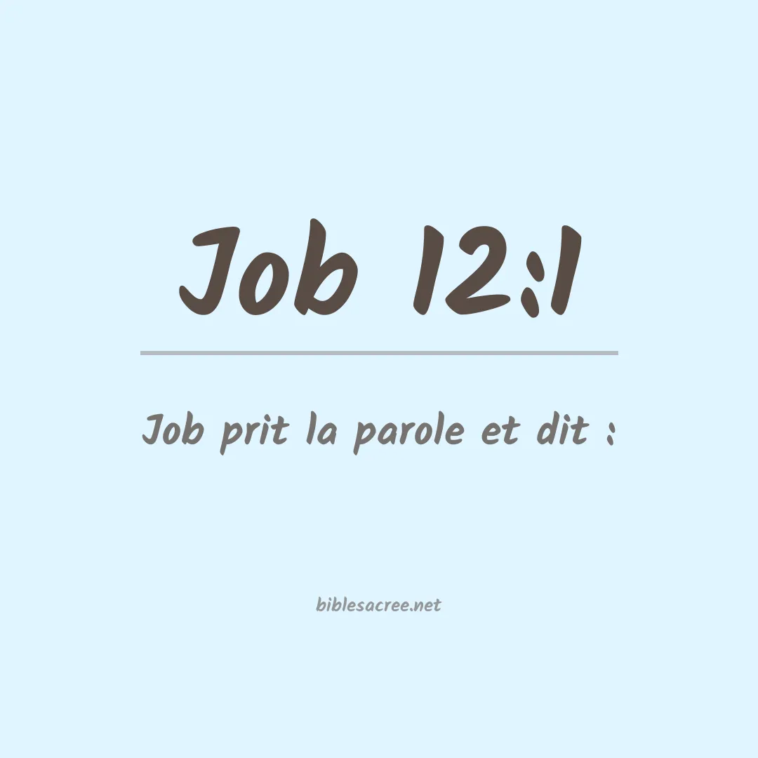 Job - 12:1