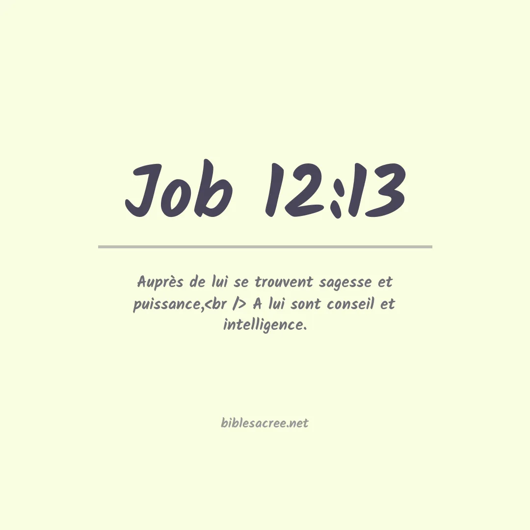 Job - 12:13