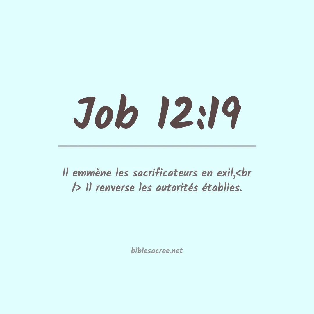 Job - 12:19