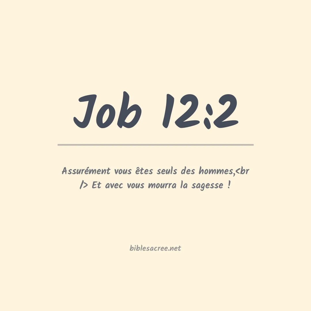 Job - 12:2