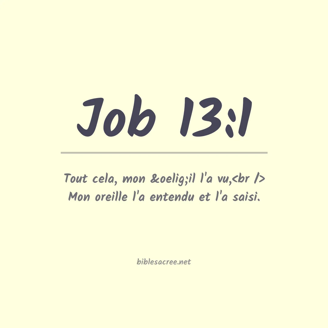 Job - 13:1