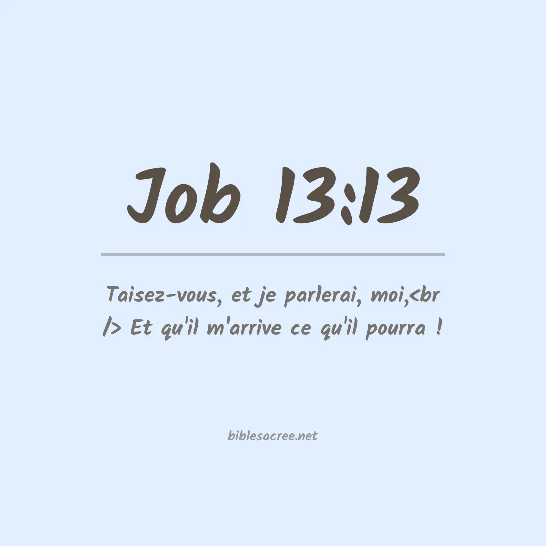 Job - 13:13