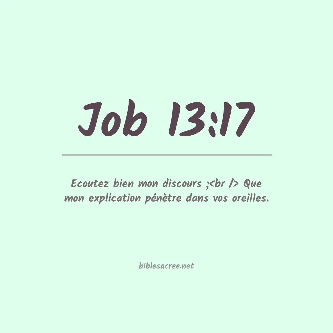 Job - 13:17